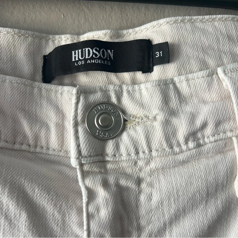 Hudson Remi High Waisted Straight Distressed Jeans Size 31